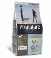 Сухой корм Pronature Holistic для собак, для кожи и шерсти, лосось с рисом 340 гр 