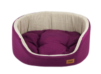 7407002 Лежанка овальная с подушкой «Эколен» №00 43*30*16 см баклажан