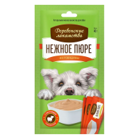 Деревенские лакомства 4х10 г нежное пюре для собак из говядины