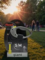 Поводок-рулетка Flexi Giant tape M 8 м, 25кг, черная