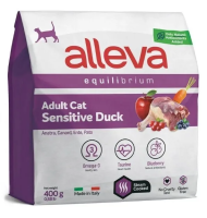 Корм для взрослых кошек Аллева Эквилибриум Сенситив с уткой 0,4 кг