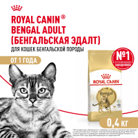 Сухой корм Royal Canin Bengal Adult для взрослых кошек бенгальской породы (Бенгал эдалт) 400 г