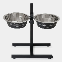Миски на подставке, универсальная "Double Diner" 1,75 л. высота стойки 43 см