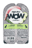 Влажный корм Alphapet WoW Superpremium для взрослых собак кролик с кабачком 100 г