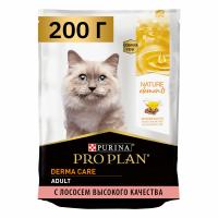 Purina Pro Plan Nature Element Derma Care Сухой корм для кошек, лосось, 200 г