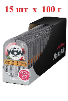 Влажный корм Alphapet WoW Superpremium для щенков, берем. собак индейка с потрошками 15*100 г