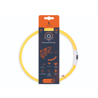 Светящийся ошейник FLASH LED, L, 2.5 x 65 см, оранжевый MPets