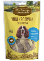 Деревенские лакомства 79711847 для собак Уши кроличьи с мясом утки 90г