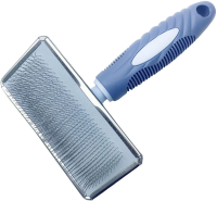 Пуходерка металическая PET STAR  размер L, 12*17.5см, синяя