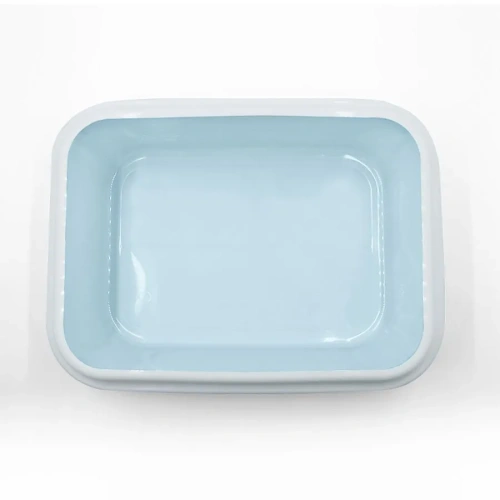 111512 Туалет LEADER для кошек с рамкой 46*34,5*14 см светло-голубой