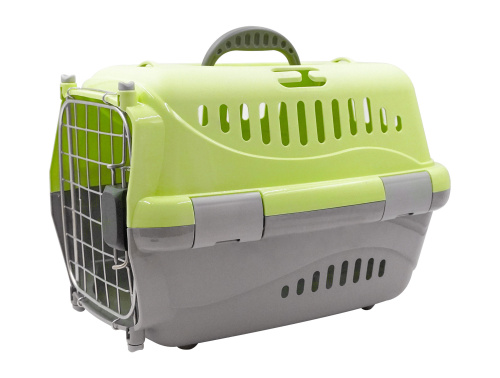 18413 Переноска для животных "Турне" L АВИА с металлической дверцей 54,5*36*34 см зеленая