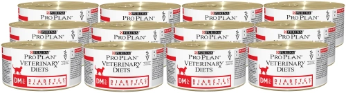 Влажный корм для кошек диетический Purina PPVD DM St/Ox при сахарном диабете, паштет, 12*195 г
