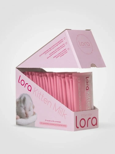 Lora Kitten Milk заменит. молока для котят, сухая смесь, наб. пауч., бут.+ щет. в подарок-30г х10шт