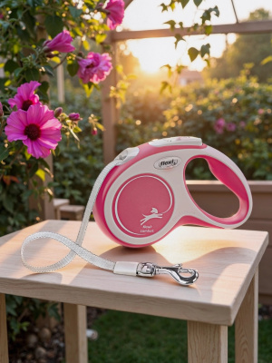 Поводок-рулетка Flexi New Comfort tape, размер - S 5м, 15кг, красная