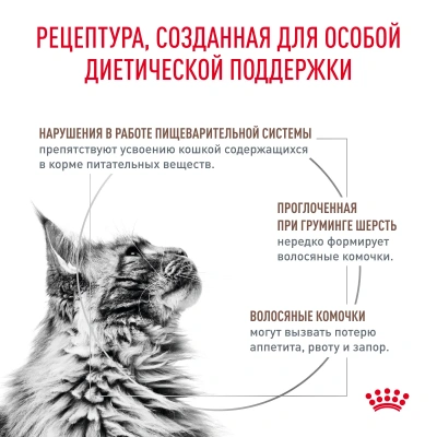 Сухой корм для кошек Royal Canin Gastrointestinal Hairball диетический корм для вывода шерсти 0,4 кг