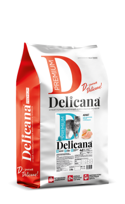 Сухой корм DELICANA  для стерилизованных кошек и кастрированных котов с кроликом 8 кг