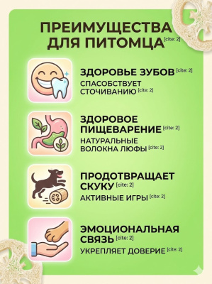 Игрушка Bambini Pets для грызунов "Мороженое рожок" из люфы,  2 шт