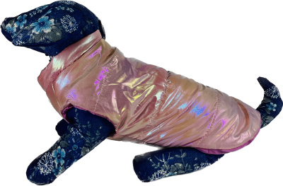 Зимняя водонепроницаемая куртка для питомцев перламутровая розовая XL