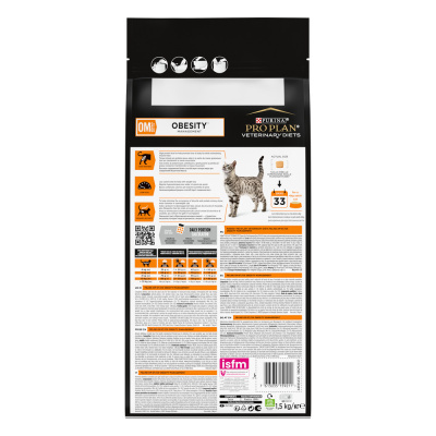 Сухой корм для кошек диетический PRO PLAN® VETERINARY DIETS OM ST/OX Obesity Mangement, 1,5 кг