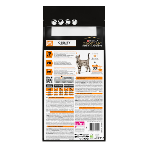 Сухой корм для кошек диетический PRO PLAN® VETERINARY DIETS OM ST/OX Obesity Mangement, 1,5 кг