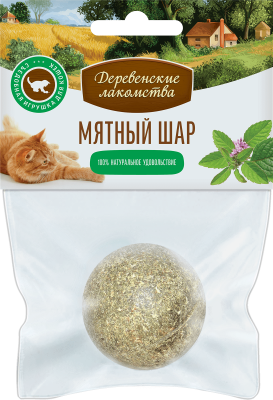 Деревенские лакомства 22 г игрушка для кошек мятный шар