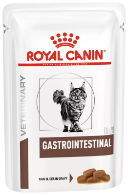 Влажный диетический корм для кошек Royal Canin Gastro Intestinal кусочки в соусе, 85 г