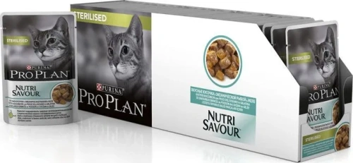 PRO PLAN Sterilised Консервированный корм кошек, океаническая рыба в желе, 26 x 85 г