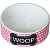 Миска керамическая "Woof", бело-розовая 12,5*5см*440мл