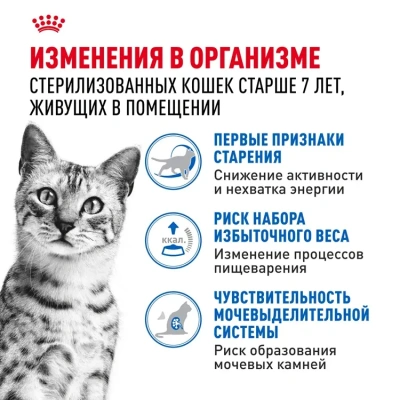 Влажный корм Royal Canin Indoor Sterilised 7+ для кошек в соусе 85г