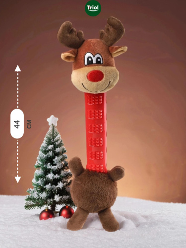  Игрушка мягкая для собак Triol NEW YEAR "Олень - длинная шея", 440мм