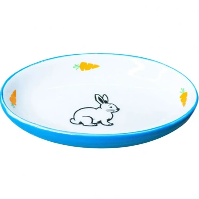 Миска Mr.Kranch керамическая для грызунов Зайчик Голубая 90 мл