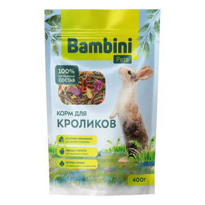 Корм Bambini Pets для кроликов, 400 г 