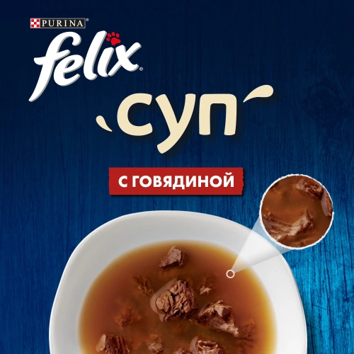 Влажный корм Felix Суп Говядина 36x48г