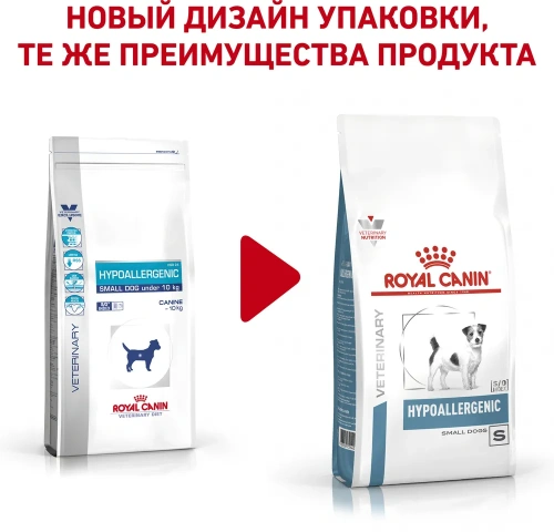 Сухой корм Royal Canin Hypoallergenic Small Dog для собак мелких пород при пищевой аллергии 1кг