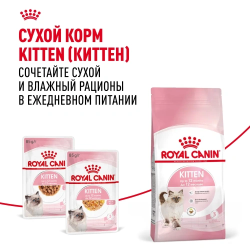 Royal Canin Kitten Консервированный корм для котят, кусочки в желе, 85 г