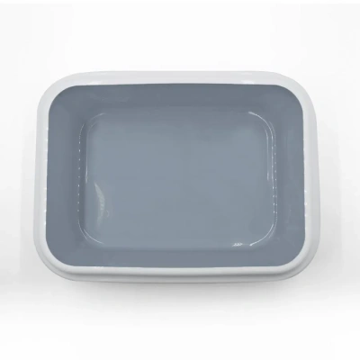 111514 Туалет LEADER для кошек с рамкой 46*34,5*14 см серый