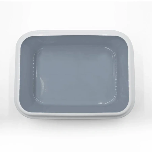 111514 Туалет LEADER для кошек с рамкой 46*34,5*14 см серый