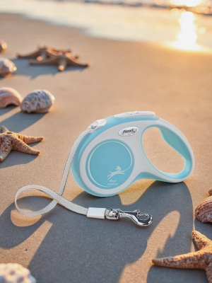 Поводок-рулетка Flexi New Comfort tape, размер - S 5м, 15кг,  голубая