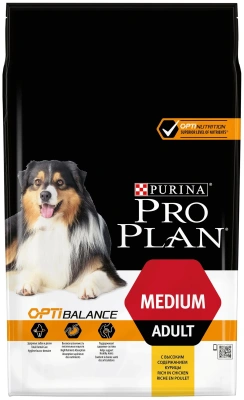 Сухой корм Pro Plan для взрослых собак средних пород, с высоким содержанием курицы 7 кг