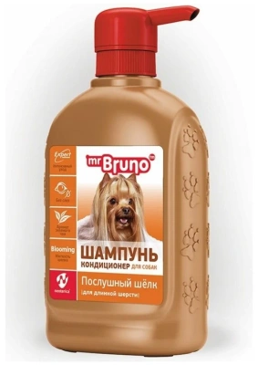 Шампунь для собак Мистер Бруно №2 "Послушный шелк" для собак 350мл