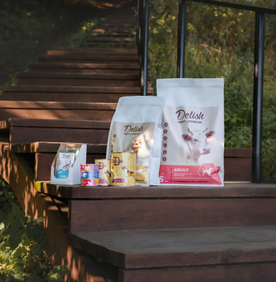 Сухой корм Delish  Super Premium для беременных и кормящих собак, мелких пород, Говядина с рисом,2кг