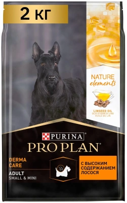 Purina Pro Plan Nature Element Derma Care Small & Mini Сухой корм для собак, лосось 2 кг