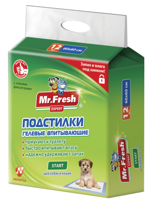 Подстилки Мистер Фреш F505 Expert Start для приучения к месту 60*60*12шт