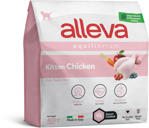 Корм для котят Аллева Эквилибриум, с курицей, 0,4 кг