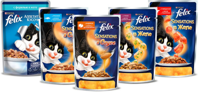Felix Консервированный корм для кошек, пауч в ассортименте, 75 г
