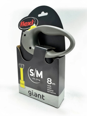 Поводок-рулетка Flexi Giant tape M 8 м, 25кг, черная