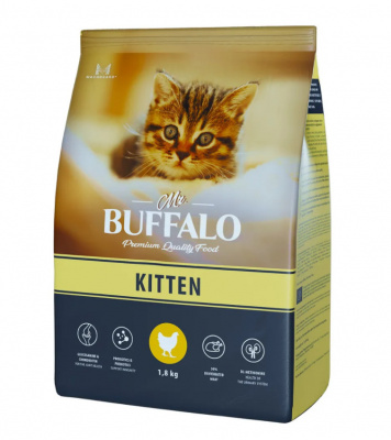Mr.Buffalo KITTEN сухой корм для котят курица 1,8кг