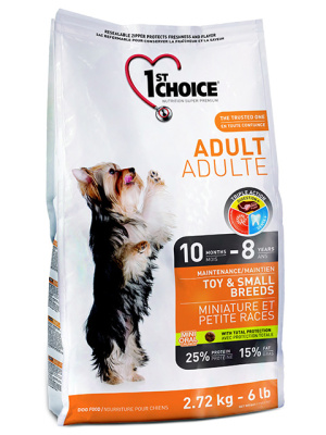 Сухой корм  1st CHOICE  для собак миниатюрных и мелких пород, курица,  2,72кг