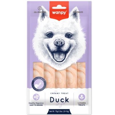 Крем лакомство для собак "нежное пюре" из утки 70 г. Wanpy Dog
