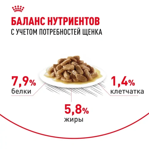 Влажный корм Royal Canin для щенков минипород в соусе 85 г.